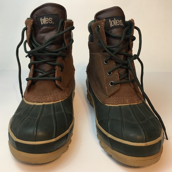 totes surface men's water resistant winter duck boots